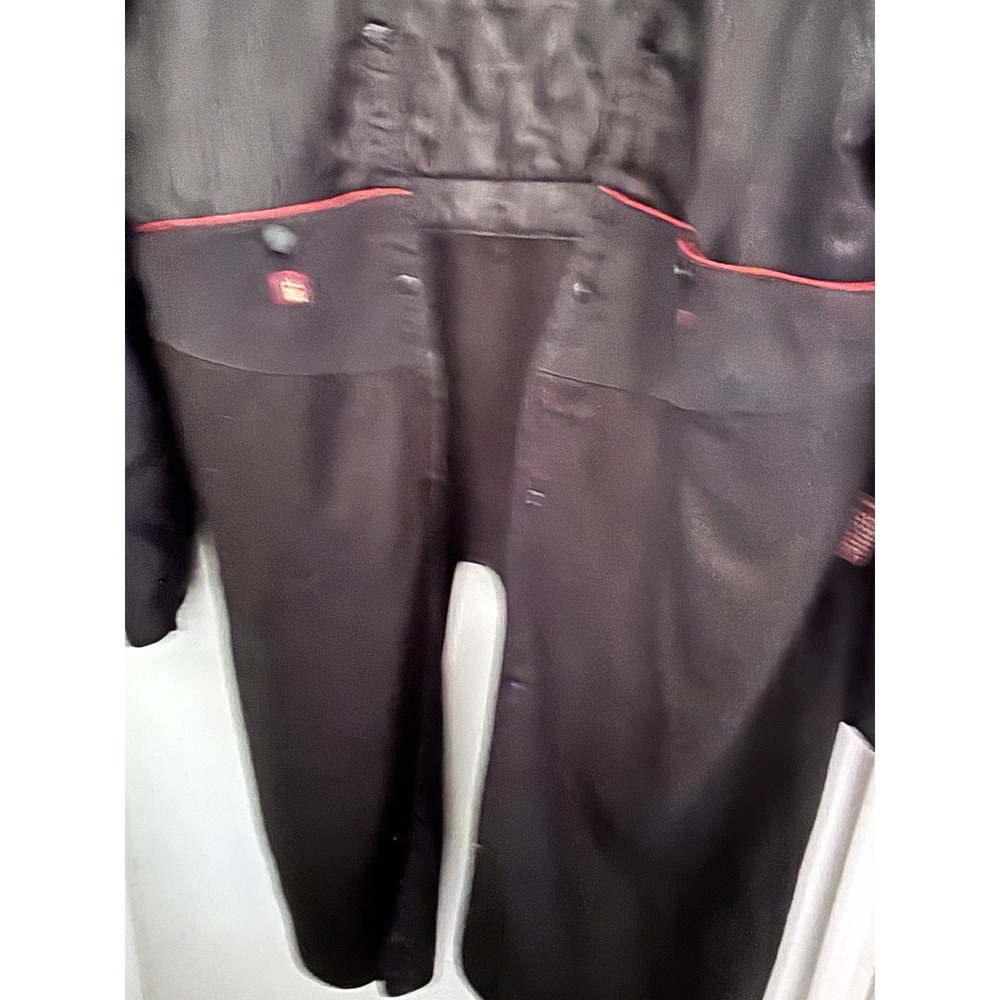 Cianni Cellini Black Men's Quilted Lining Buttons Car Coat 50Lx 45 Split Back